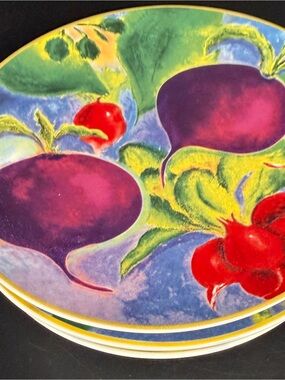 Certified International Provence Linda Montgomery Salad Plates Set of 4  - 8”